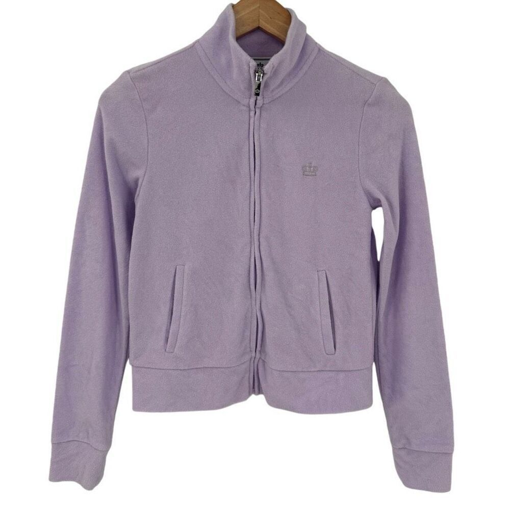 Juicy Couture Full Zip Terry Cloth Track‎ Jacket Lilac Sky Purple Women XS